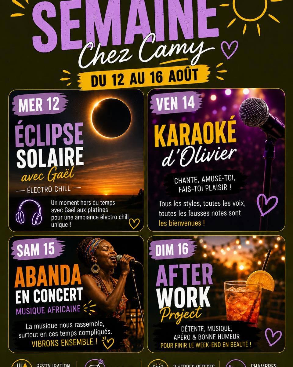 CETTE SEMAINE CHEZ CAMY
